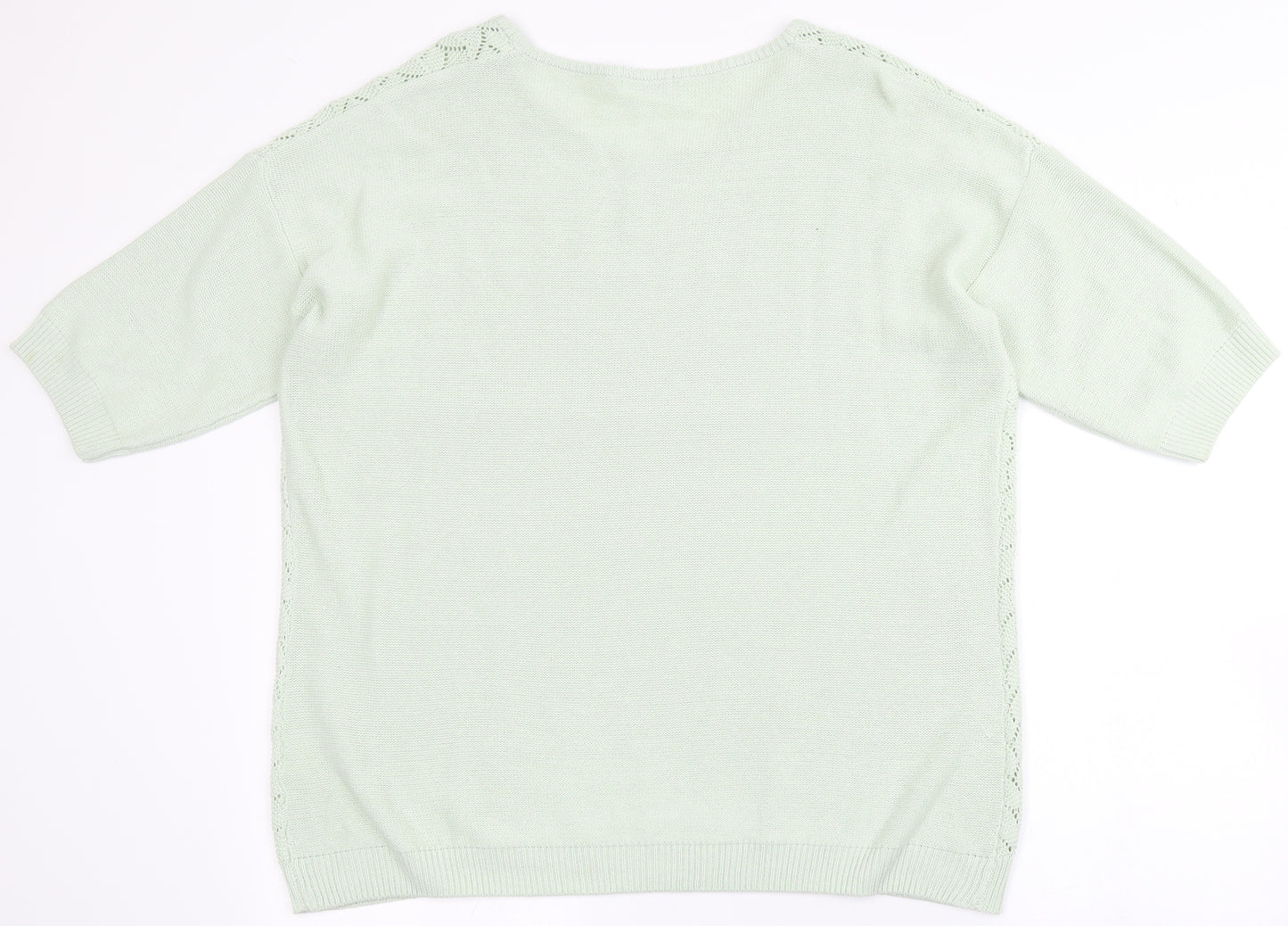 Damart Womens Green Round Neck  Acrylic Pullover Jumper Size L