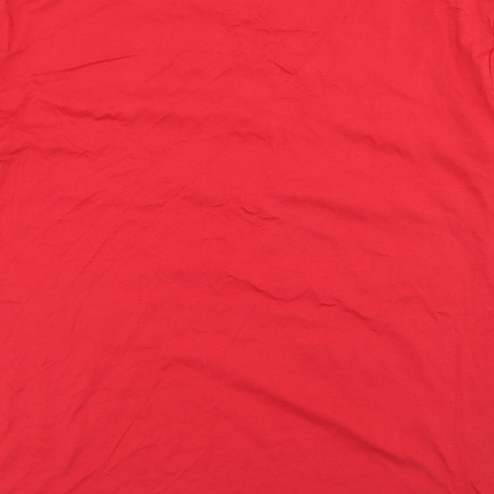 Bench Mens Red  Cotton  T-Shirt Size 2XL Crew Neck