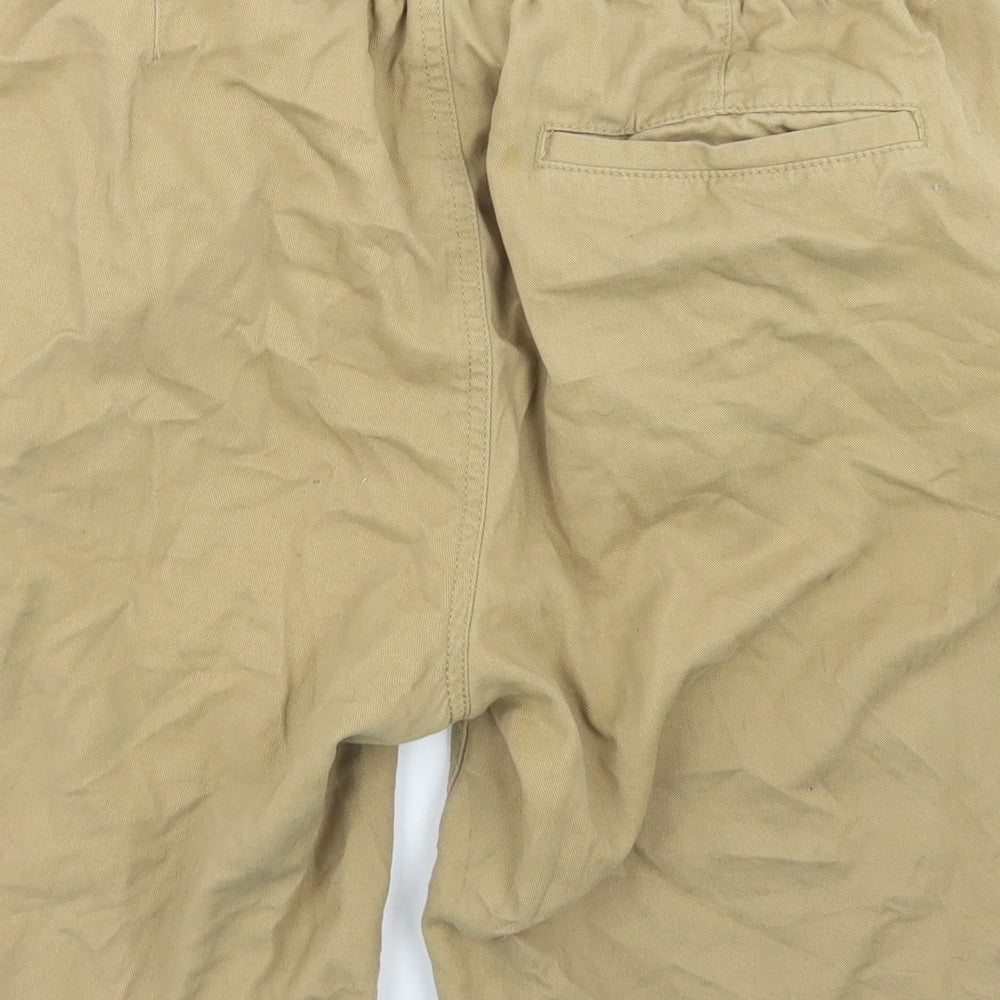 Easy Mens Brown  Cotton Bermuda Shorts Size 36 in L7 in Regular Drawstring