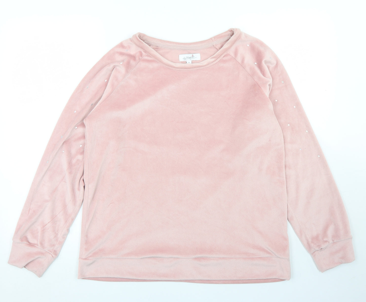 La Marquise Womens Pink  Polyester Pullover Sweatshirt Size M