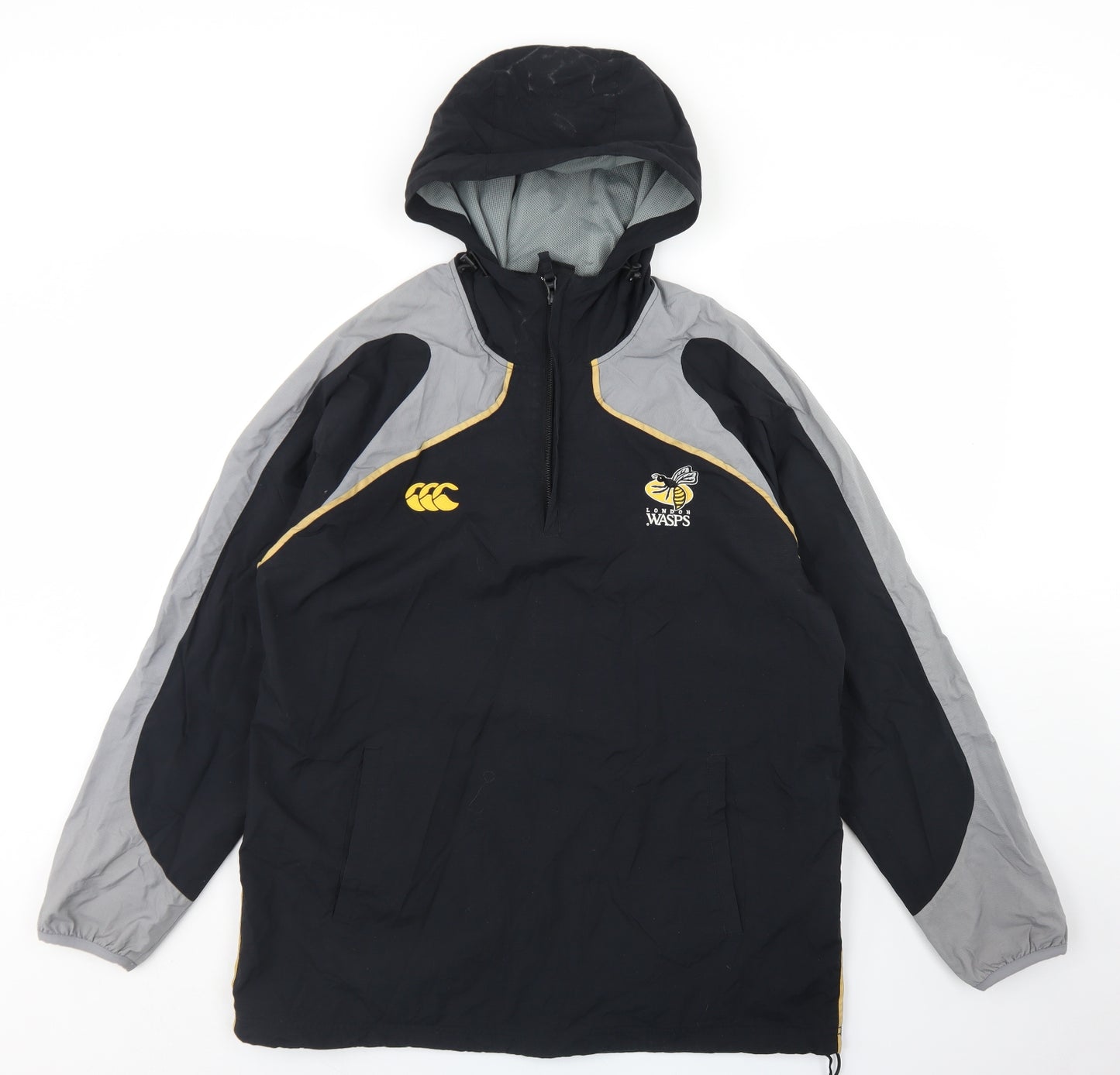 Canterbury Mens Black   Windbreaker Jacket Size M  Zip - London Wasps