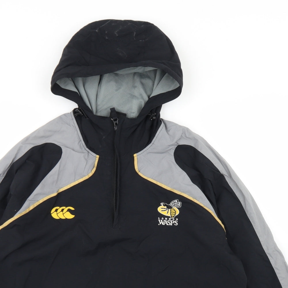Canterbury Mens Black   Windbreaker Jacket Size M  Zip - London Wasps