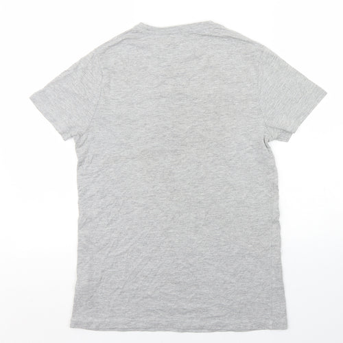 Marks and Spencer Boys Grey  Cotton Basic T-Shirt Size 12-13 Years Crew Neck  - Chest Pocket