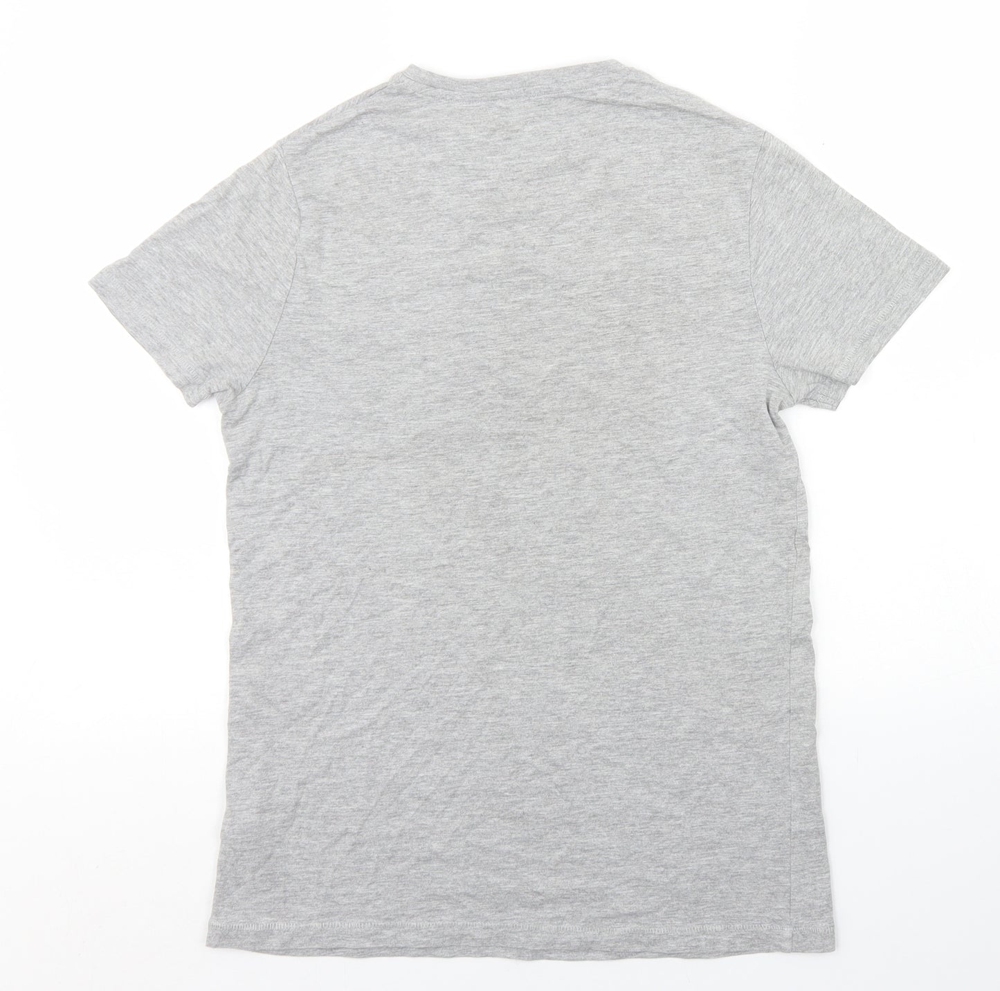 Marks and Spencer Boys Grey  Cotton Basic T-Shirt Size 12-13 Years Crew Neck  - Chest Pocket