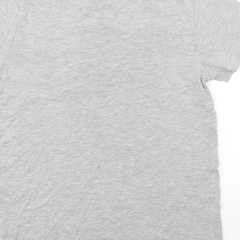 Marks and Spencer Boys Grey  Cotton Basic T-Shirt Size 12-13 Years Crew Neck  - Chest Pocket