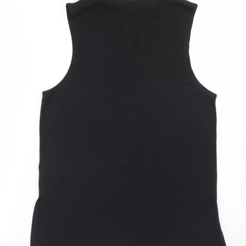 F&F Womens Black  Polyester Basic Tank Size S Crew Neck
