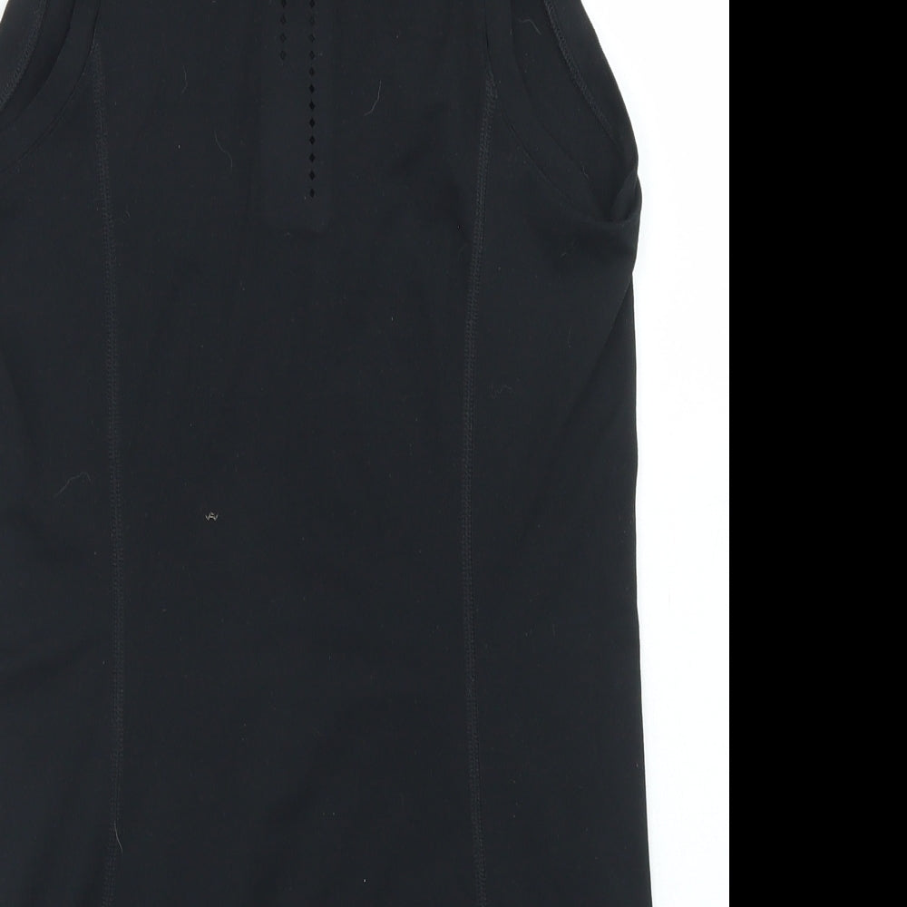 Nike Womens Black  Polyester Basic Tank Size S V-Neck  - Dri-fit