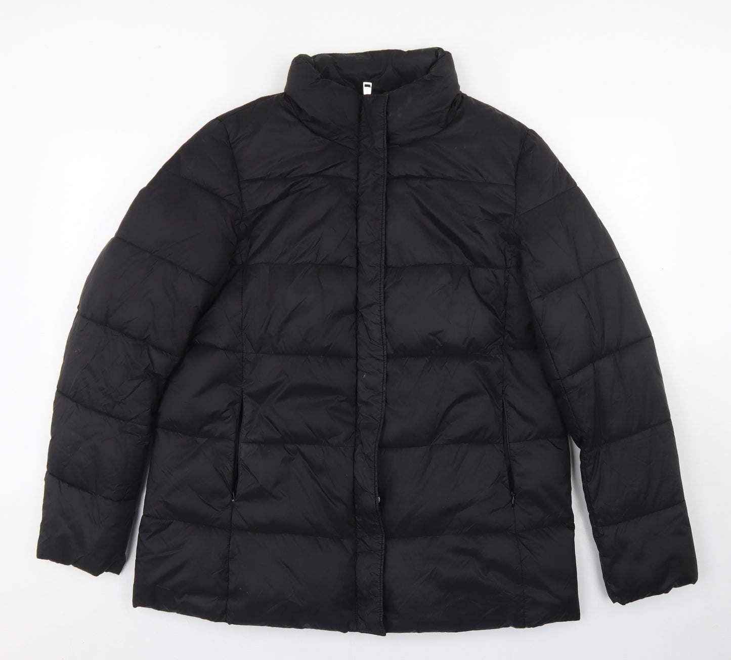 GUESS Womens Black   Puffer Jacket Jacket Size S  Snap