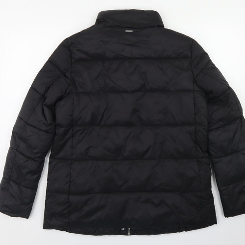 GUESS Womens Black   Puffer Jacket Jacket Size S  Snap