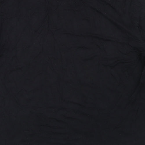 Antthony Womens Black  Viscose Basic T-Shirt Size XL Round Neck