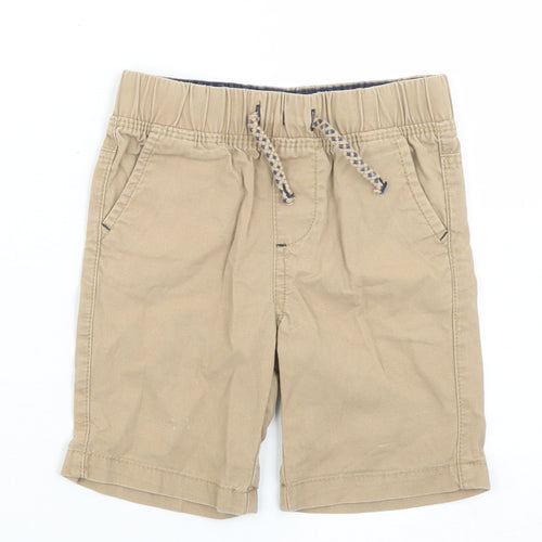 Primark Boys Brown  Cotton Cropped Trousers Size 12-18 Months  Drawstring
