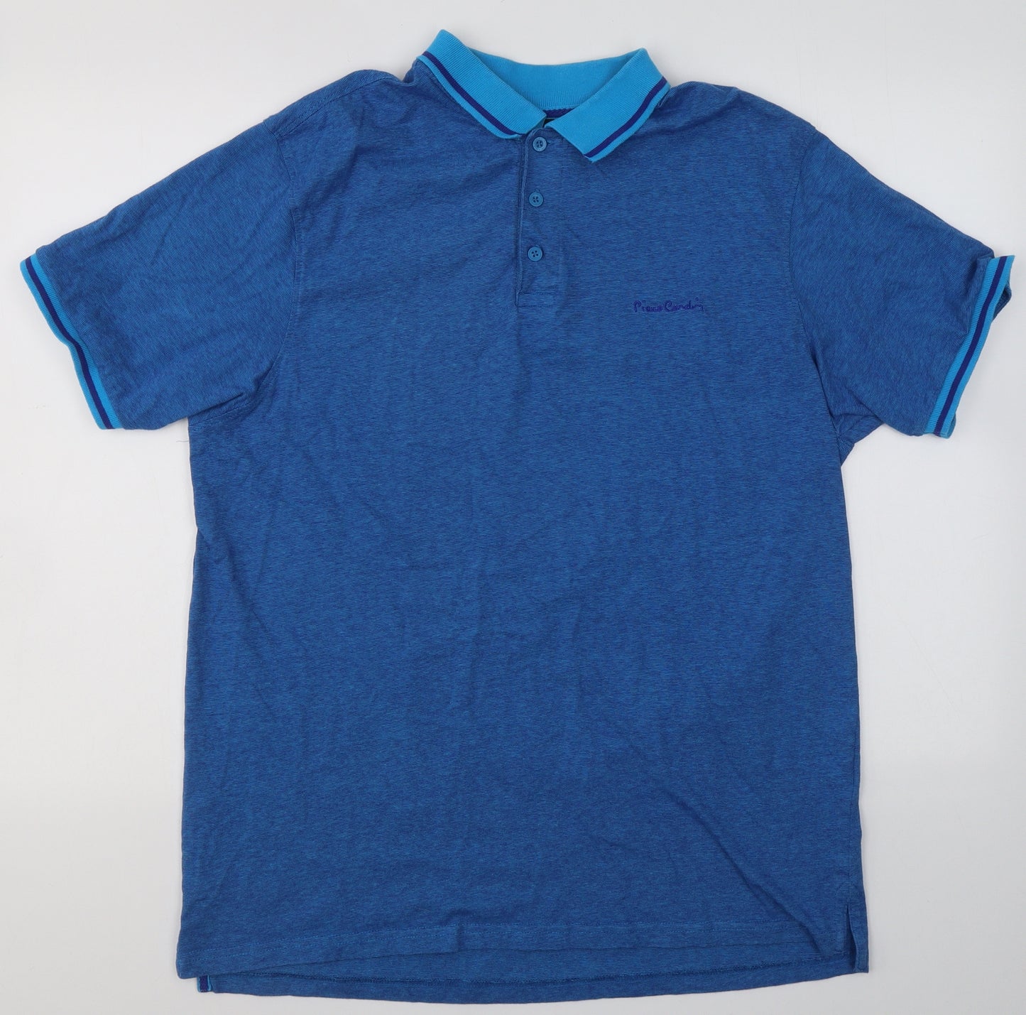 Pierre Cardin Mens Blue  Cotton  Polo Size XL Collared