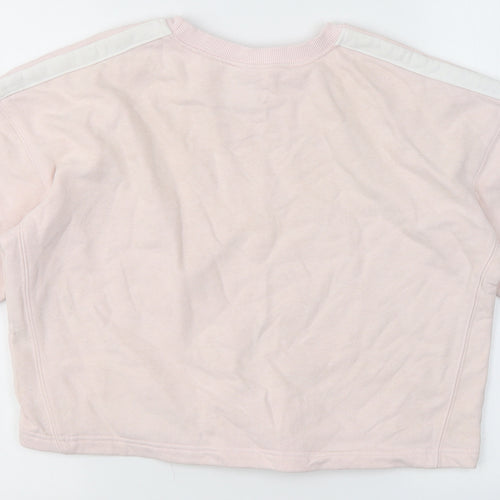 Blakely Womens Pink Round Neck  Cotton Pullover Jumper Size S   - crop top