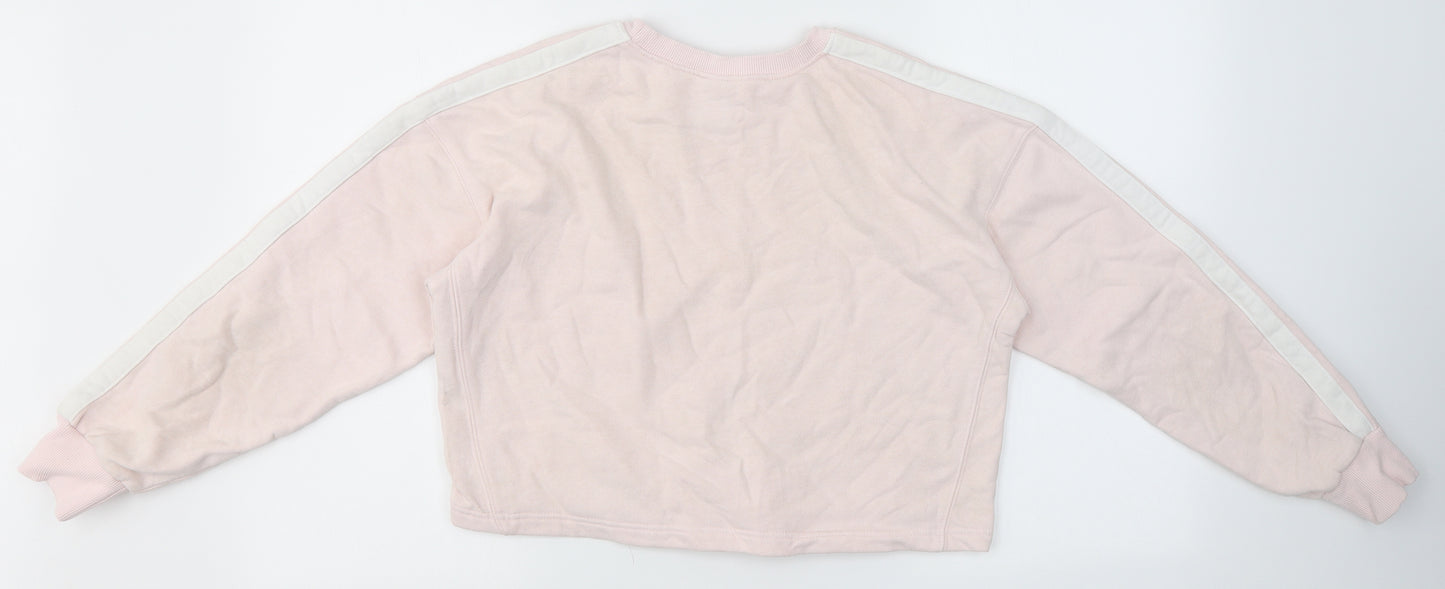 Blakely Womens Pink Round Neck  Cotton Pullover Jumper Size S   - crop top