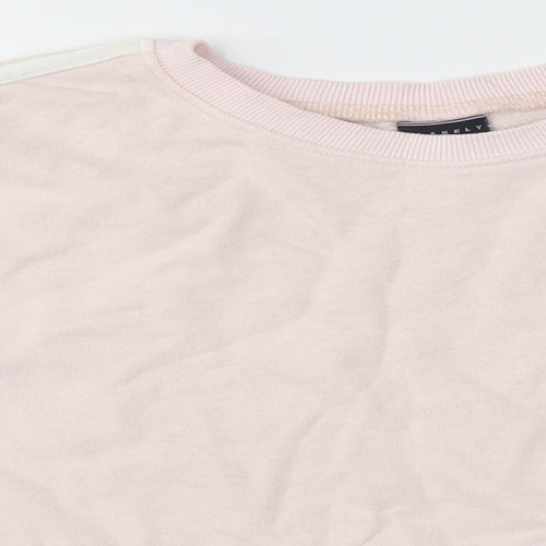 Blakely Womens Pink Round Neck  Cotton Pullover Jumper Size S   - crop top