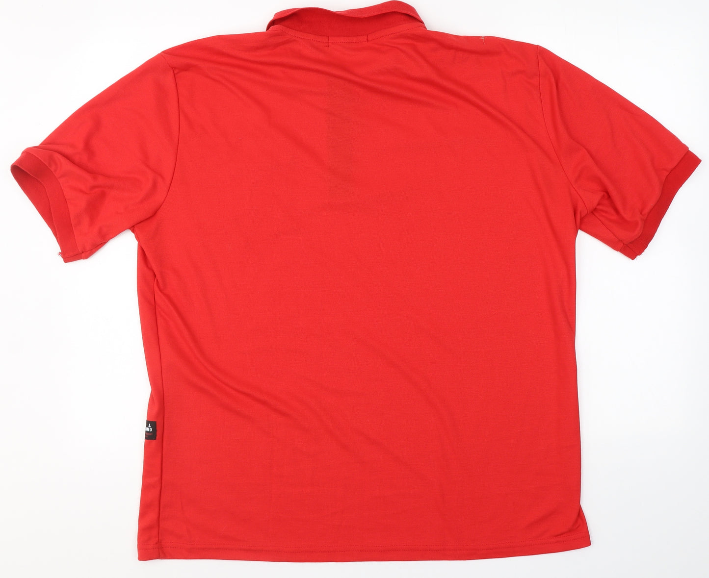 SIIMHWRSS Mens Red  Polyester  Polo Size Big 2X Collared Zip - South Island