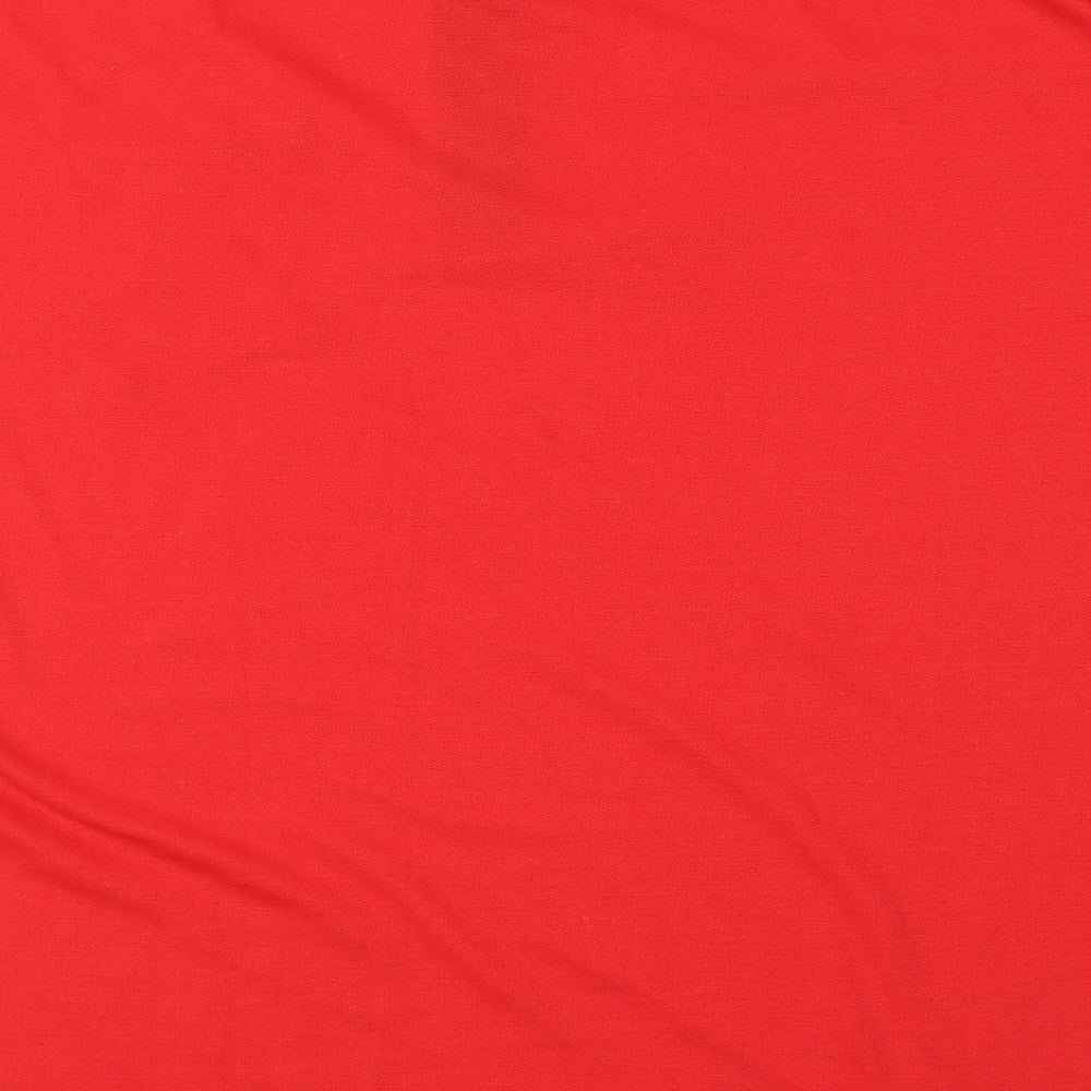 SIIMHWRSS Mens Red  Polyester  Polo Size Big 2X Collared Zip - South Island