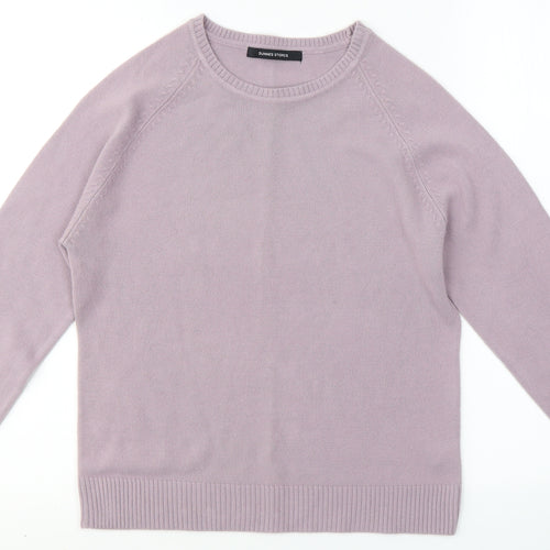 Dunnes Stores Womens Pink Round Neck  Acrylic Pullover Jumper Size M