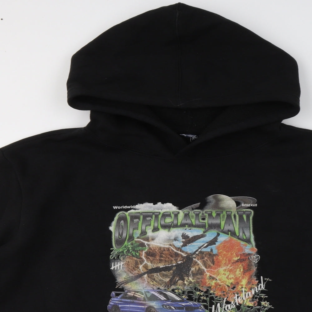 boohooMAN Mens Black  Cotton Pullover Sweatshirt Size L   - OfficialMan, car, eagle