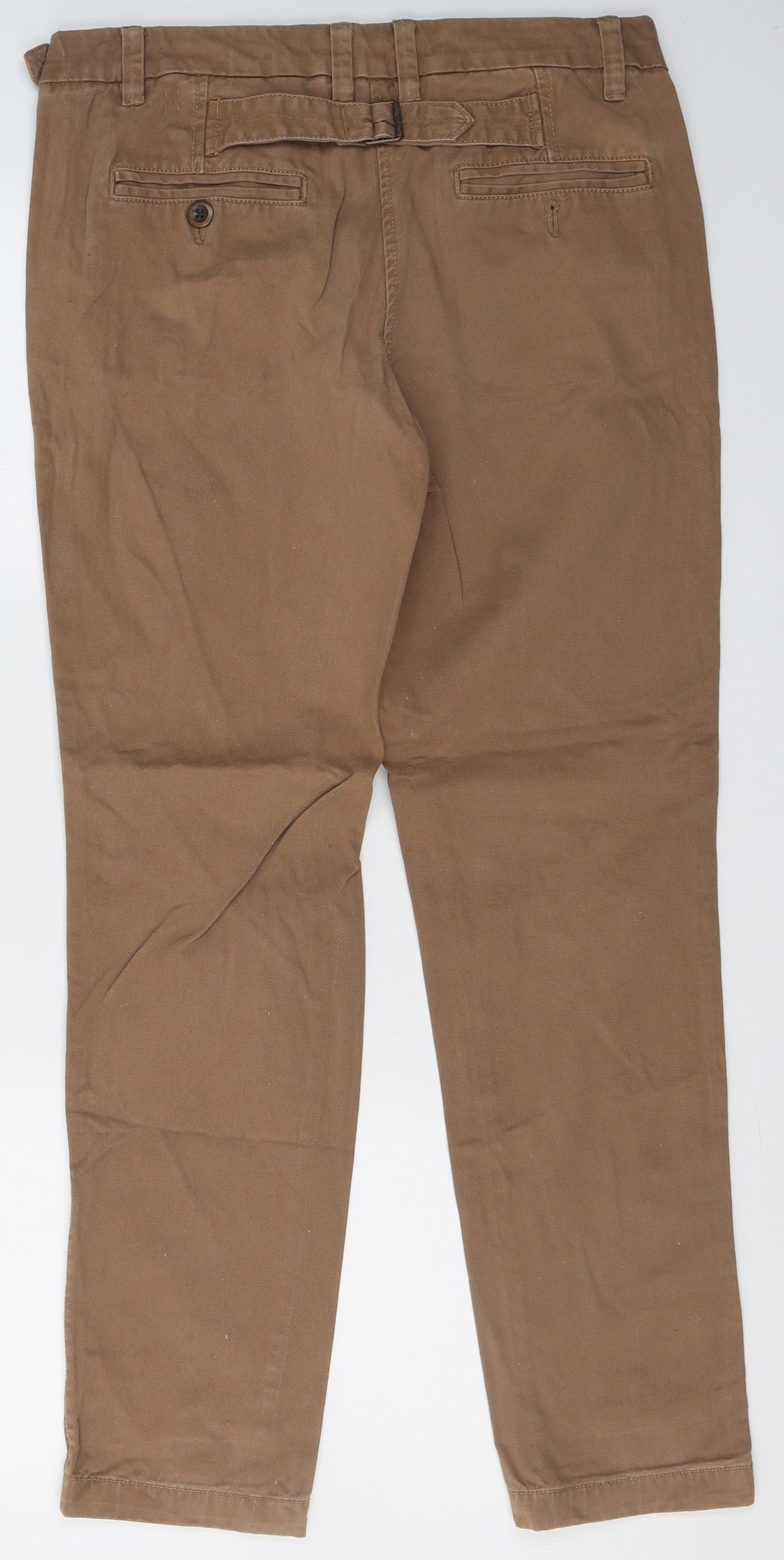 Chino Womens Brown  Cotton Straight Jeans Size 10 L30 in Regular