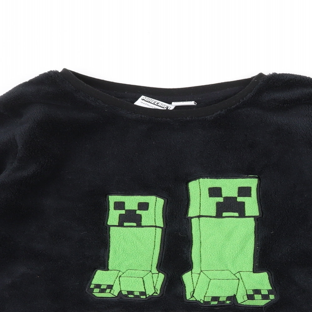 Minecraft Boys Black  100% Polyester  Pyjama Top Size 10-11 Years  Pullover - Minecraft