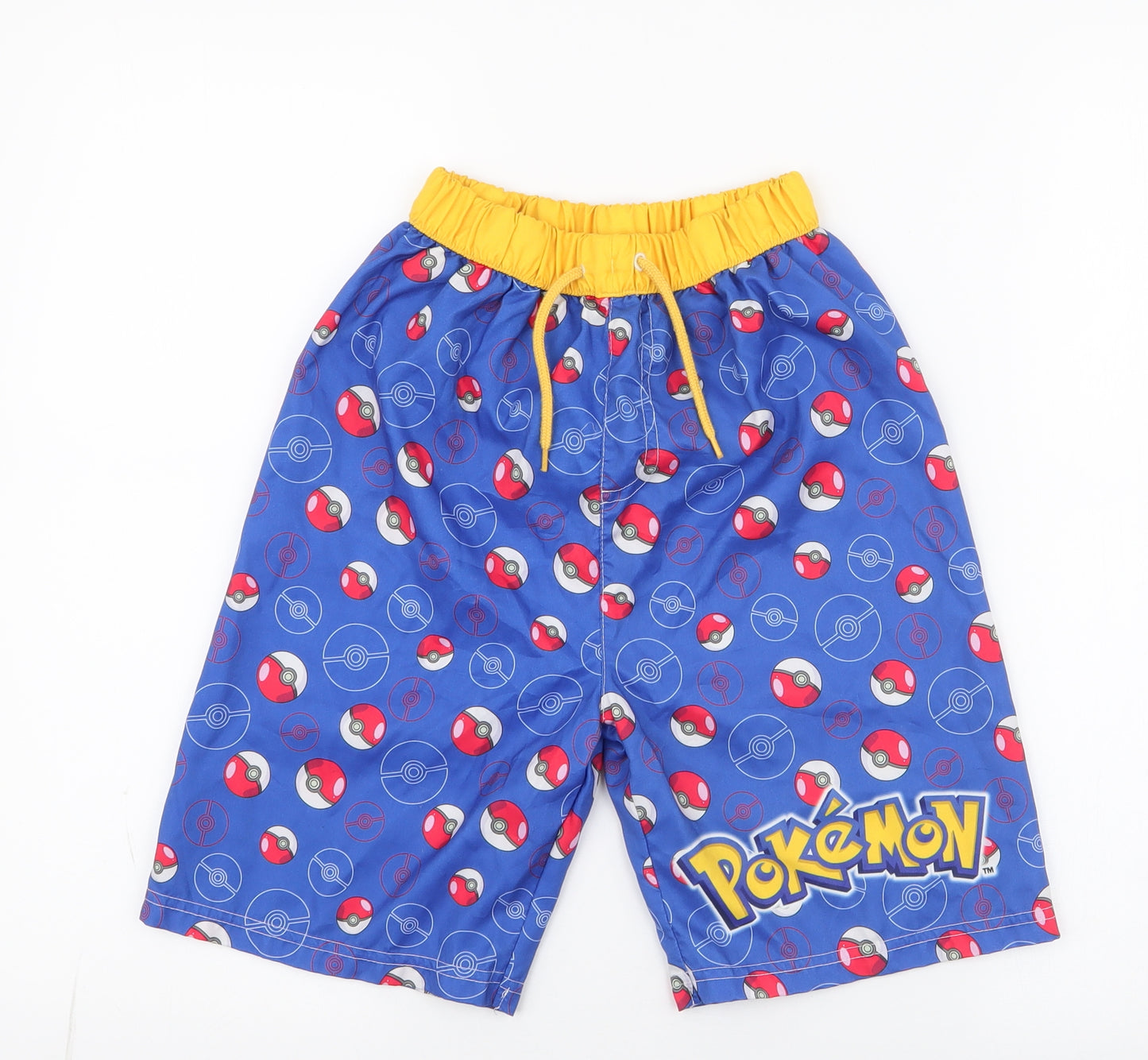 character.com Boys Blue  100% Polyester Sweat Shorts Size 12 Years  Athletic Drawstring - pokemon swim shorts