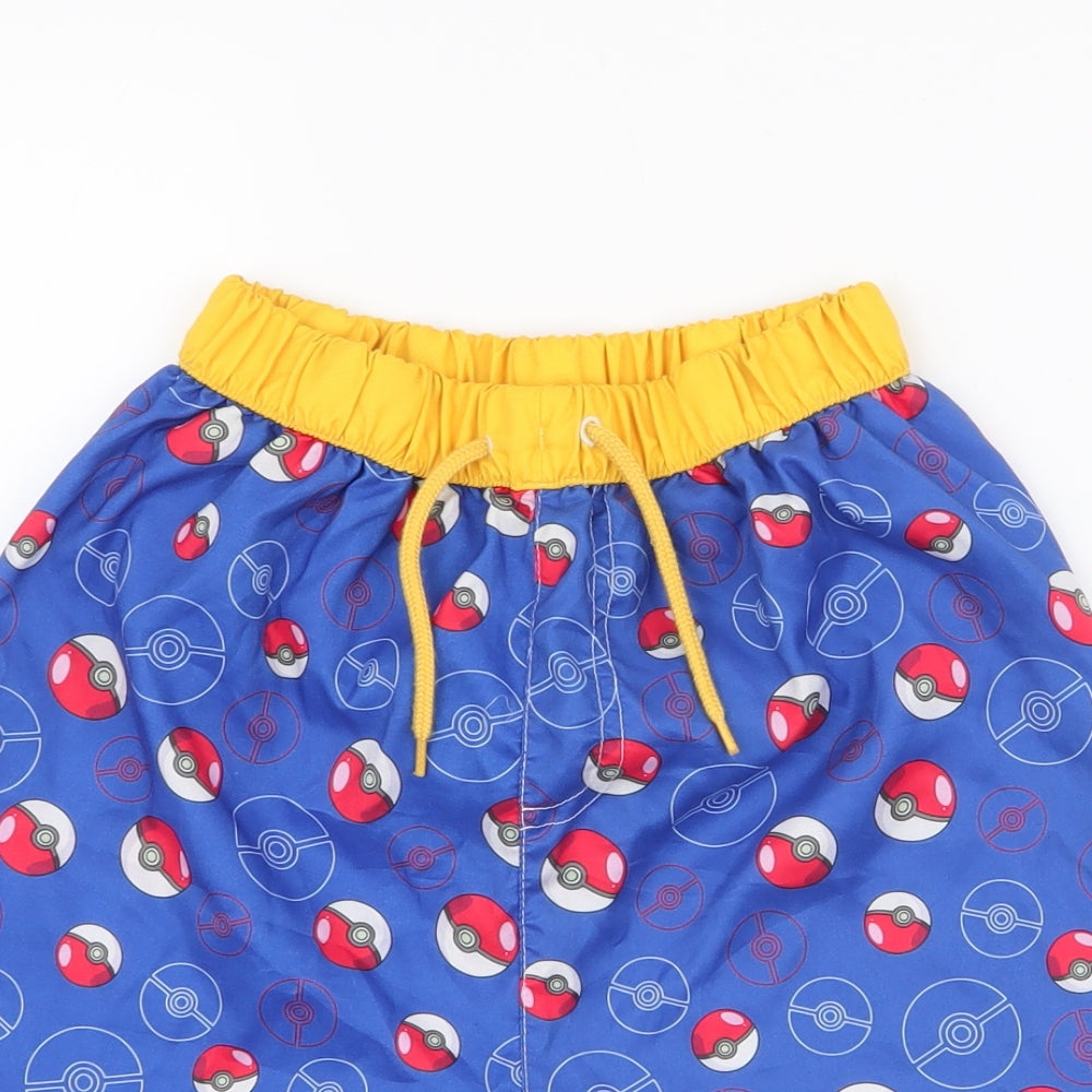character.com Boys Blue  100% Polyester Sweat Shorts Size 12 Years  Athletic Drawstring - pokemon swim shorts