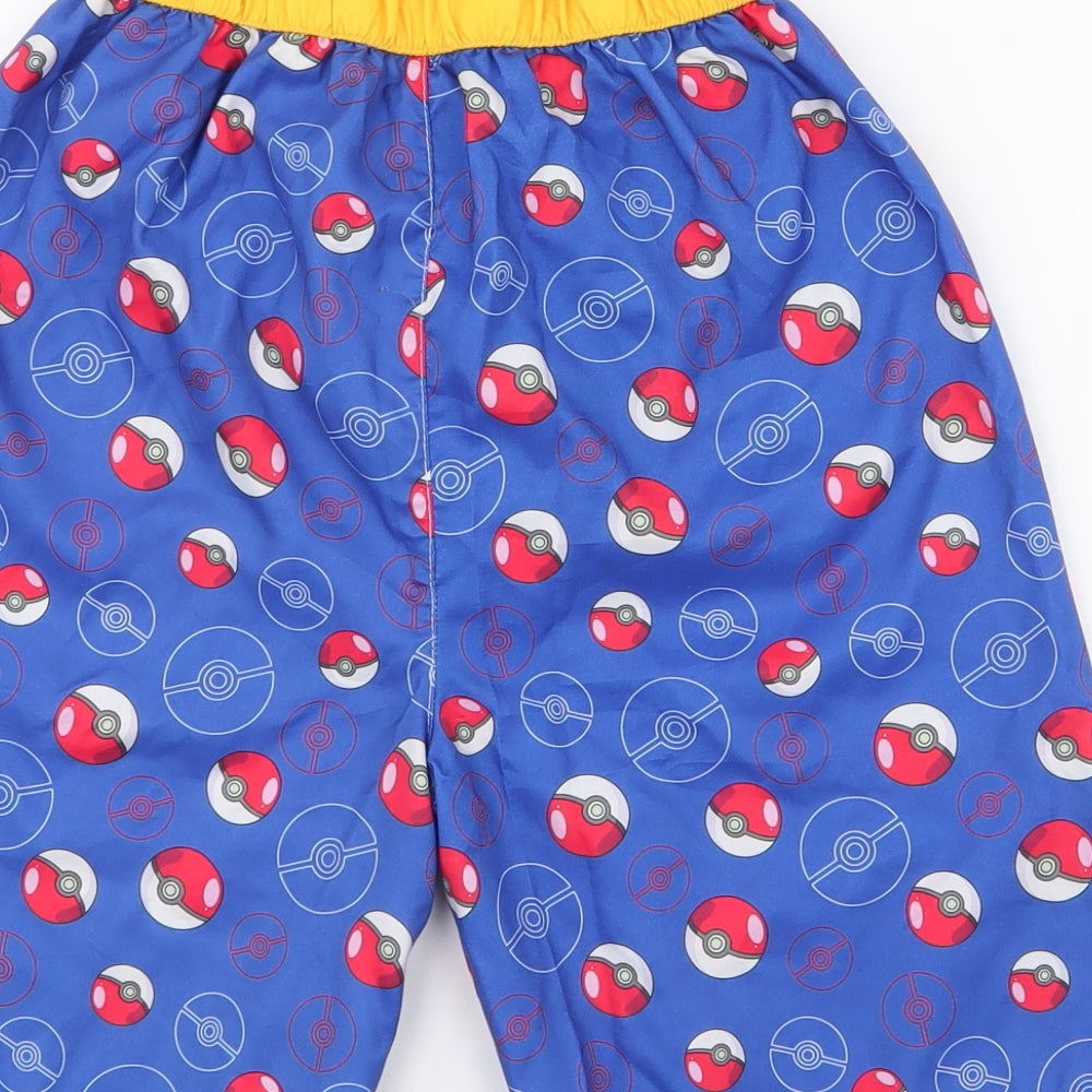 character.com Boys Blue  100% Polyester Sweat Shorts Size 12 Years  Athletic Drawstring - pokemon swim shorts
