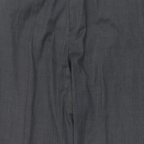 BHS Mens Grey  Polyester Dress Pants Trousers Size 33 in L29 in Regular Zip