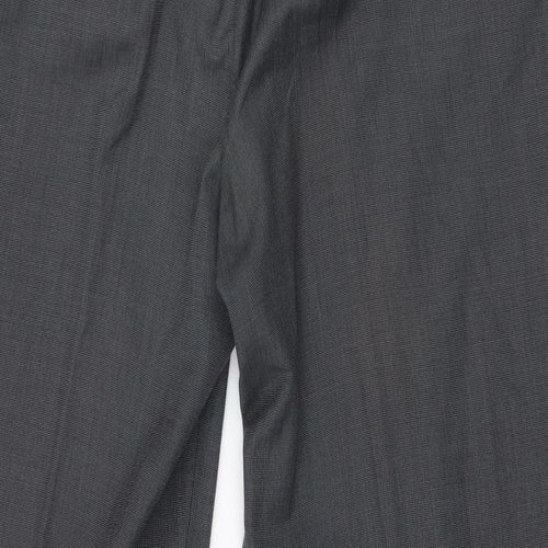BHS Mens Grey  Polyester Dress Pants Trousers Size 33 in L29 in Regular Zip