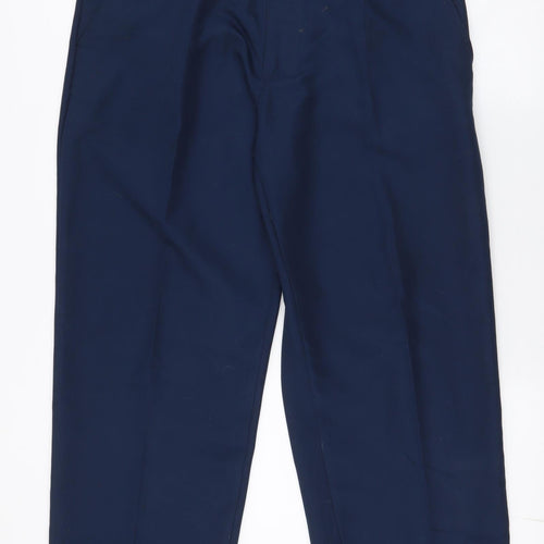 Slazenger Mens Blue  Polyester Dress Pants Trousers Size 34 in L29 in Regular Zip