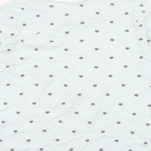 George Girls Blue Spotted 100% Cotton Jersey T-Shirt Size 8-9 Years Round Neck Pullover - soft soul , stars