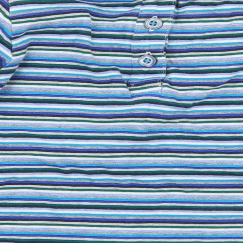 NEXT  Multicoloured Striped 100% Cotton Jersey T-Shirt Size 6-9 Months Round Neck Pullover