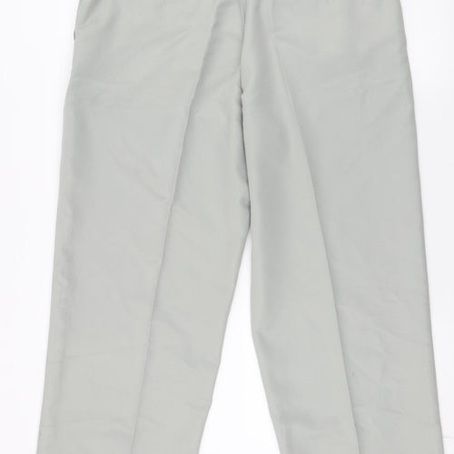 Slazenger Mens Green  Polyester Dress Pants Trousers Size 34 in L28 in Regular Zip