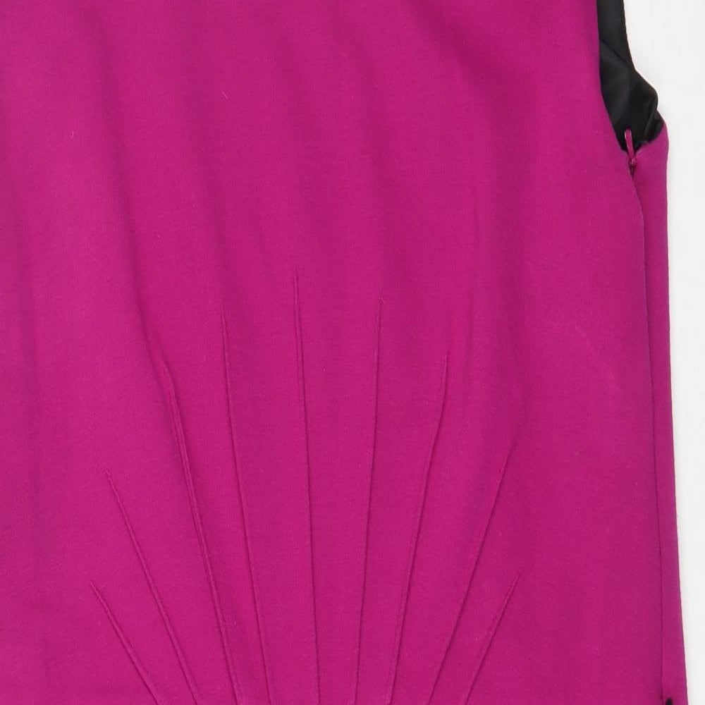 Precis Womens Pink  Polyester A-Line  Size 16  Boat Neck Zip
