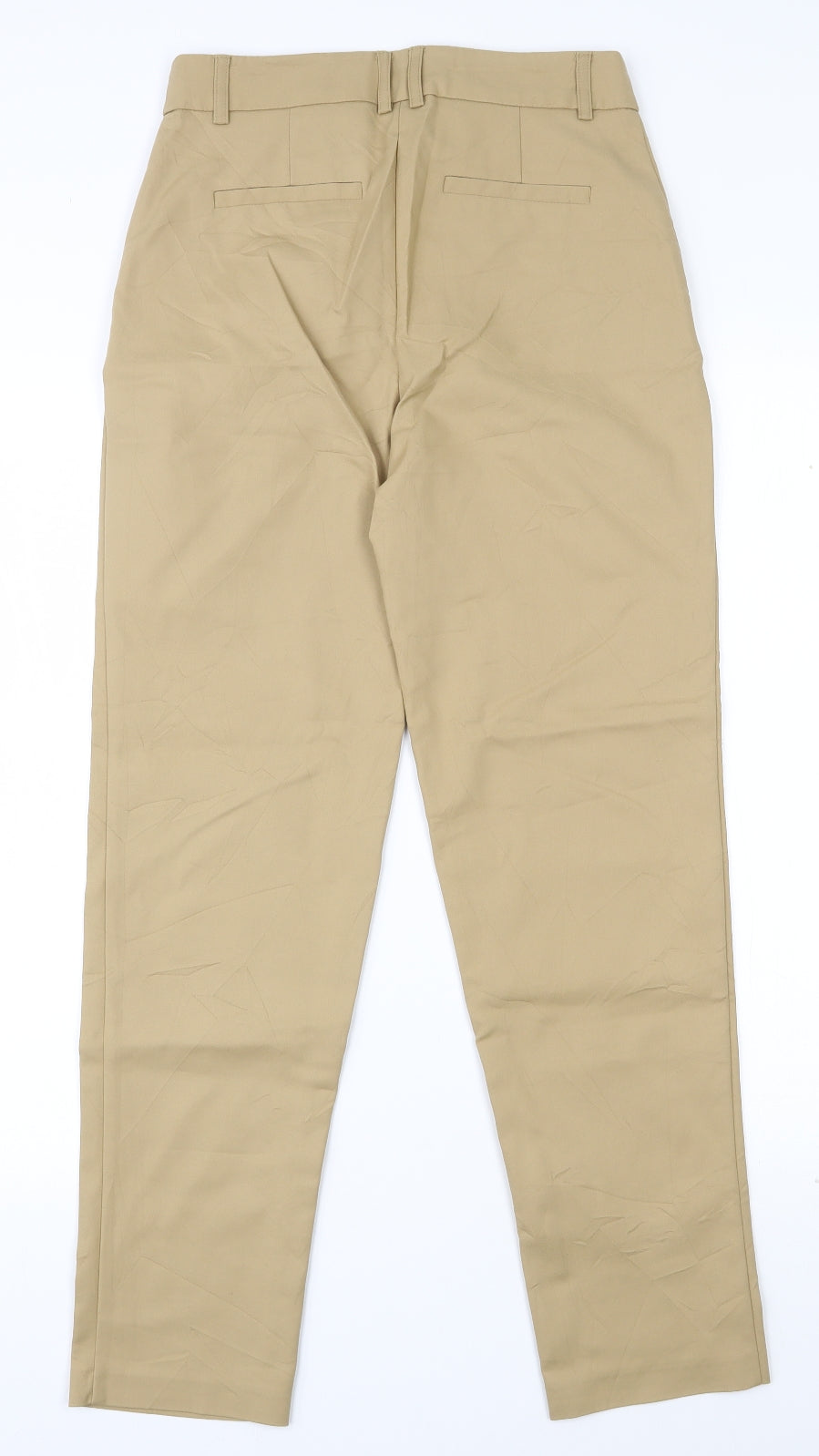 Primark Womens Beige  Cotton Capri Trousers Size 6 L28 in Regular Zip