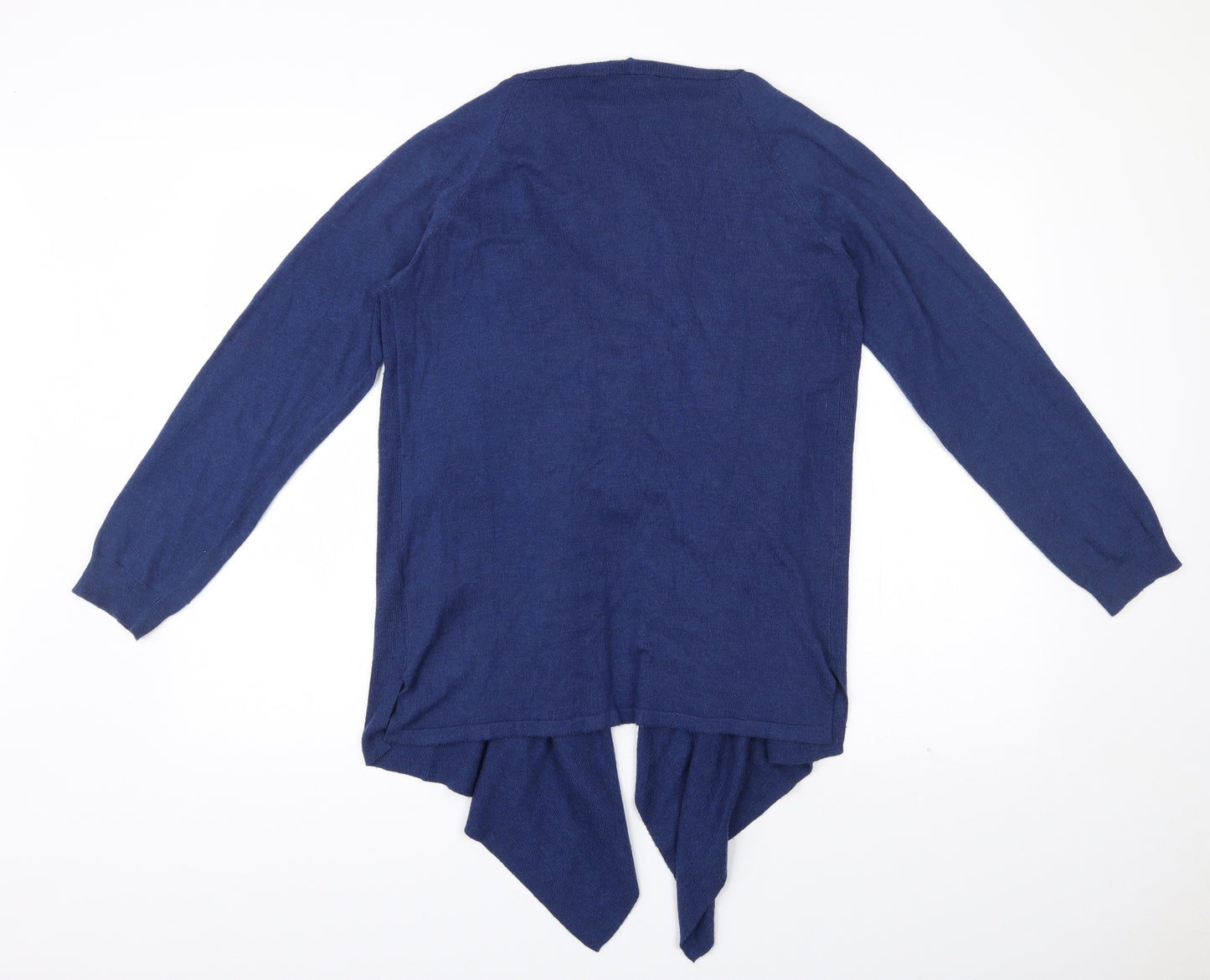 F&F Womens Blue V-Neck  Polyester Cardigan Jumper Size 14