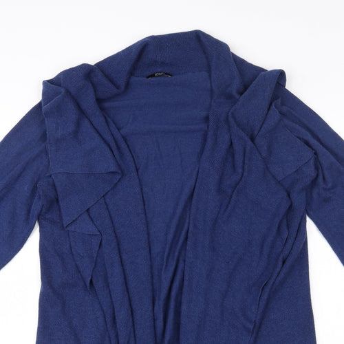 F&F Womens Blue V-Neck  Polyester Cardigan Jumper Size 14