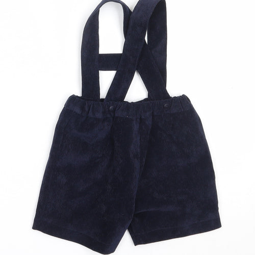 Preworn Boys Blue  Cotton Dungaree One-Piece Size 12 Months