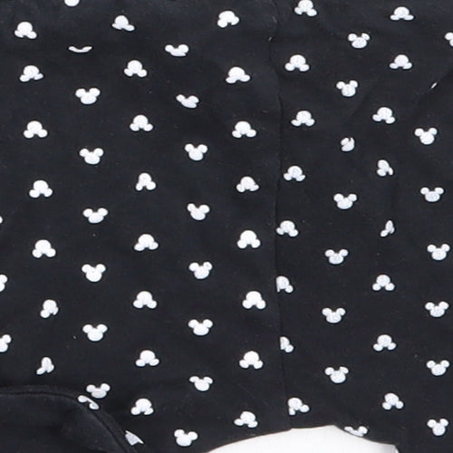George Boys Black  Cotton Cropped Trousers Size 12-18 Months   - mickey mouse