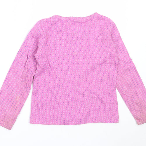 Adams Girls Pink  Cotton Basic T-Shirt Size 5 Years Round Neck