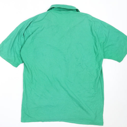 UCC Collection Mens Green  Cotton  Polo Size L Collared