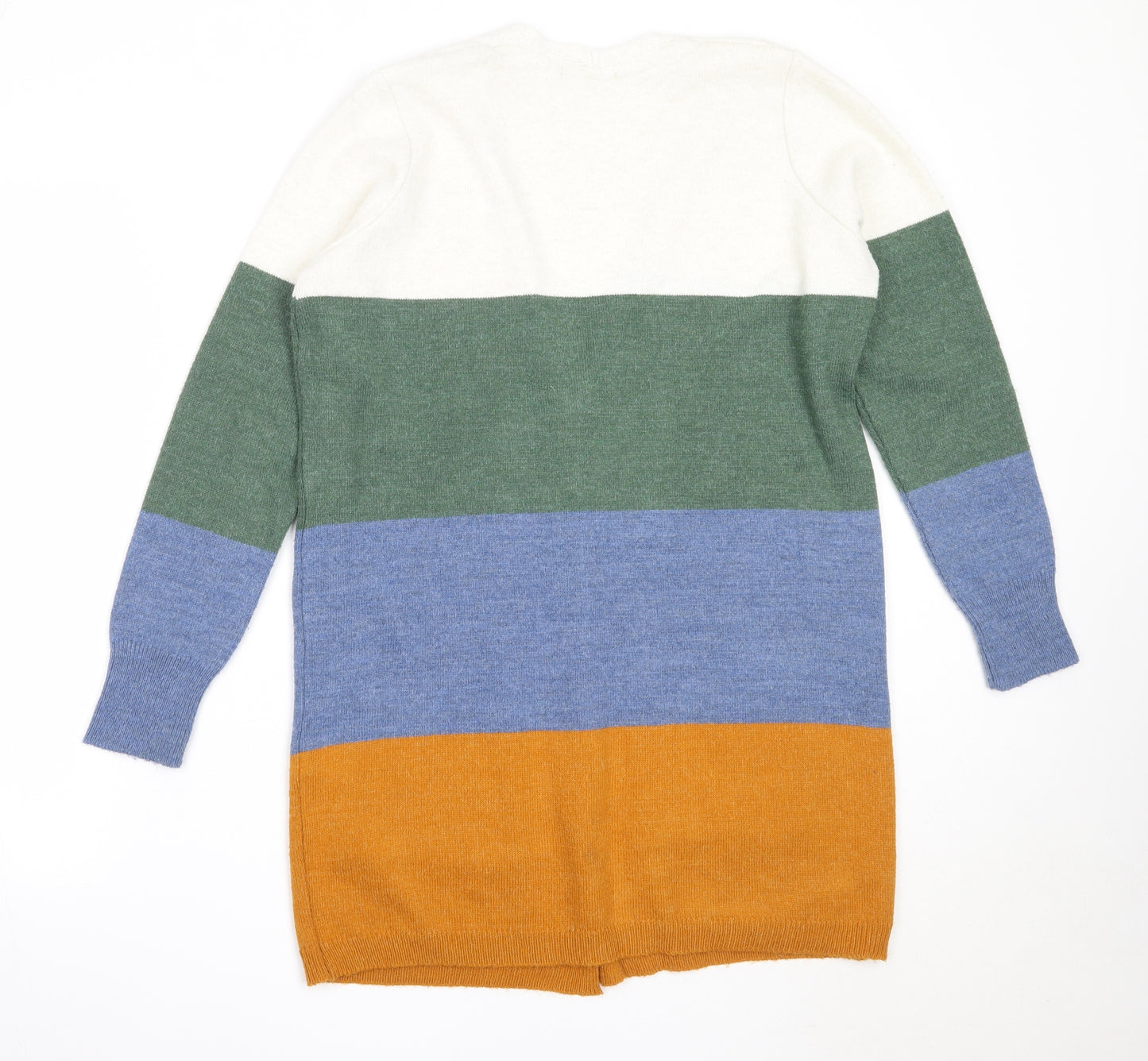 TU Womens Multicoloured Round Neck  Acrylic Cardigan Jumper Size 14