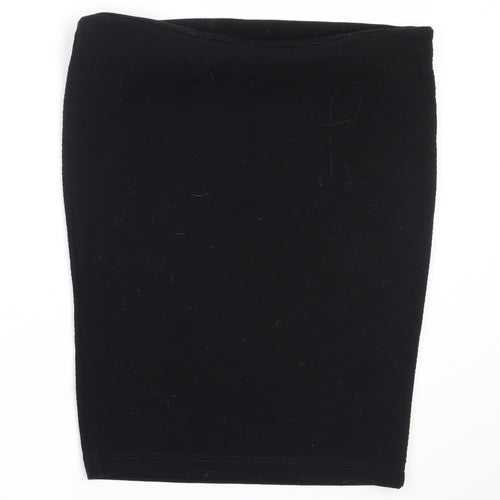 Dunnes Stores Womens Black  Polyester Straight & Pencil Skirt Size S