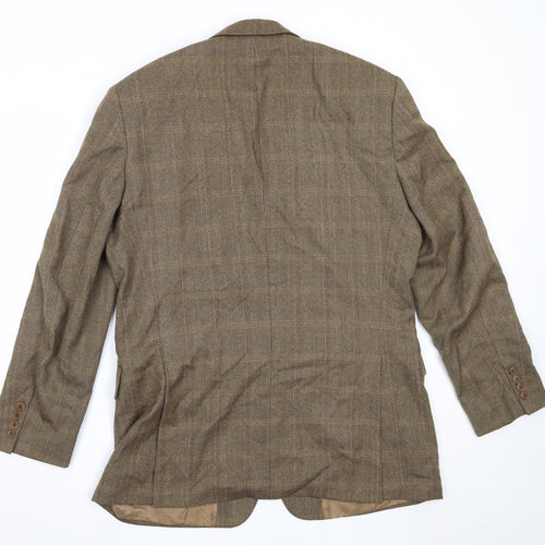 DaVinci Mens Brown  Wool Jacket Blazer Size 40