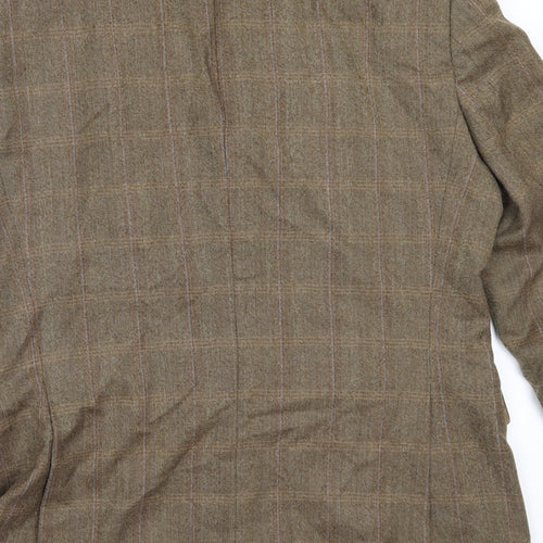 DaVinci Mens Brown  Wool Jacket Blazer Size 40