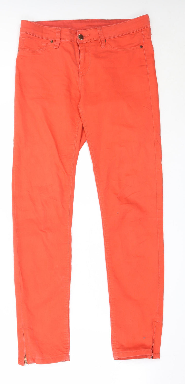Janina Womens Red Cotton Skinny Jeans Size 36 L29 in Regular