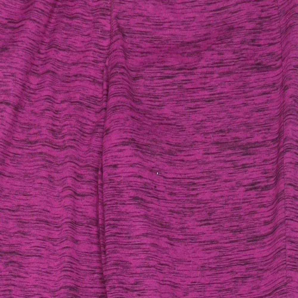 Marks and Spencer Womens Purple  Polyester Jogger Trousers Size 14 L28.5 in Regular