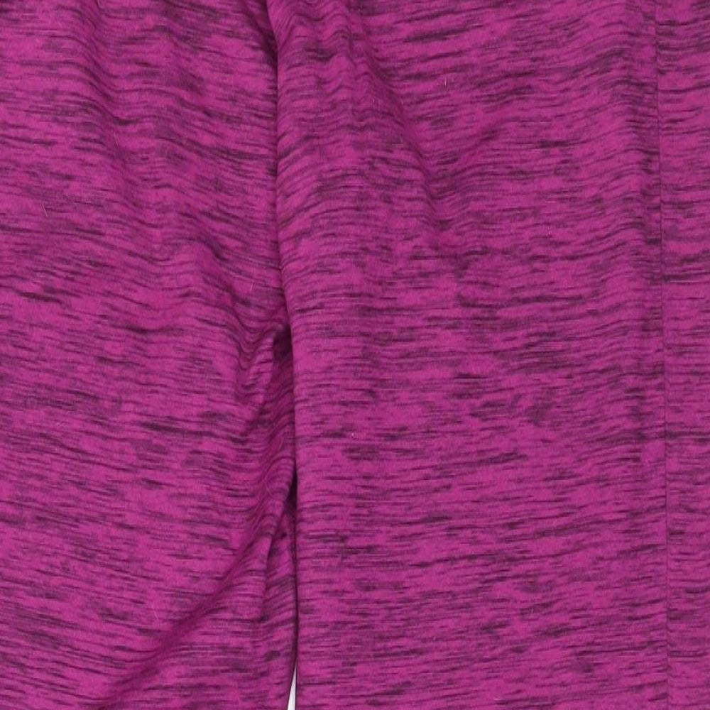 Marks and Spencer Womens Purple  Polyester Jogger Trousers Size 14 L28.5 in Regular
