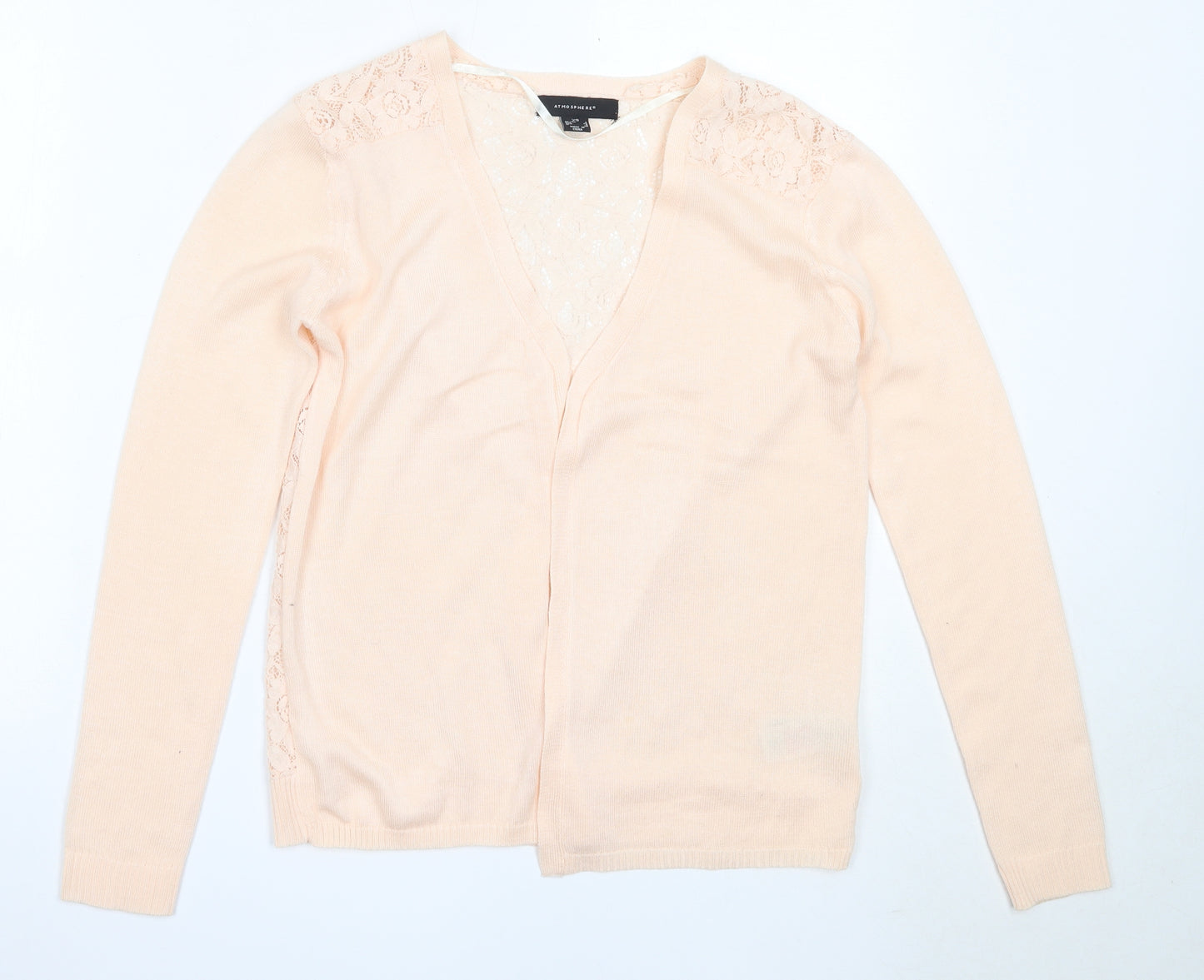 Atmosphere Womens Pink V-Neck  Cotton Cardigan Jumper Size XS